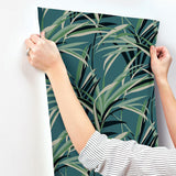Wallpaper Tropical Paradise Wallpaper // Green & Teal