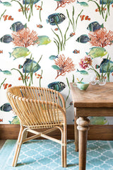 Wallpaper Tropical Reef Peel & Stick Wallpaper // Multicolor