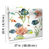 Wallpaper Tropical Reef Peel & Stick Wallpaper // Multicolor