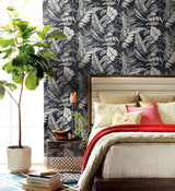 Wallpaper Tropical Toss Wallpaper // Black
