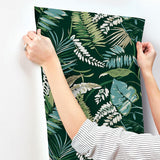 Wallpaper Tropical Toss Wallpaper // Dark Green