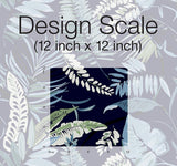 Wallpaper Tropical Toss Wallpaper // Navy