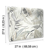 Wallpaper Tropical Toss Wallpaper // White