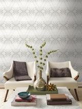 Wallpaper Tudor Diamond Damask Wallpaper // Grey