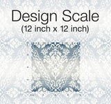 Wallpaper Tudor Diamond Damask Wallpaper // Navy