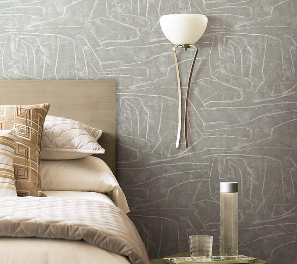 Wallpaper Urban Chalk Peel & Stick Wallpaper // Grey