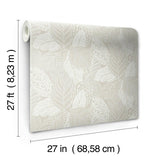 Wallpaper Vinca Wallpaper // White Metallic