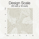 Wallpaper Vinca Wallpaper // White Metallic