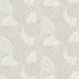 Wallpaper Vinca Wallpaper // White Metallic
