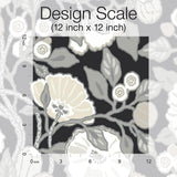 Wallpaper Vincent Poppies Wallpaper // Black & Cream