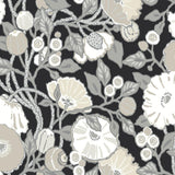 Wallpaper Vincent Poppies Wallpaper // Black & Cream