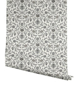 Wallpaper Vintage Blooms Wallpaper // Grey