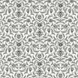 Wallpaper Vintage Blooms Wallpaper // Grey