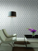 Wallpaper Viva Lounge Wallpaper // Silver Metallic
