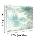 Wallpaper Water Lily Wallpaper // Blue