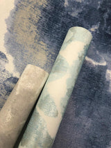 Wallpaper Water Lily Wallpaper // Blue