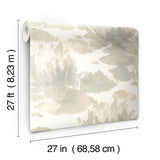 Wallpaper Water Lily Wallpaper // Grey