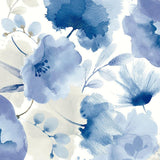 Wallpaper Watercolor Bouquet Wallpaper // Cobalt
