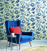 Wallpaper Watercolor Jacobean Wallpaper // White & Beige