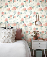 Wallpaper Watercolor Roses Wallpaper // Red