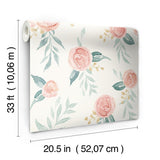 Wallpaper Watercolor Roses Wallpaper // Red