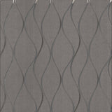 Wallpaper Wavy Stripe Wallpaper // Black Metallic