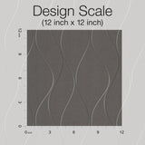 Wallpaper Wavy Stripe Wallpaper // Black Metallic