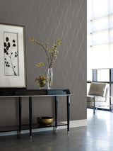 Wallpaper Wavy Stripe Wallpaper // Grey
