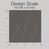 Wallpaper Wavy Stripe Wallpaper // Grey