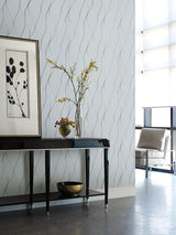 Wallpaper Wavy Stripe Wallpaper // Light Blue