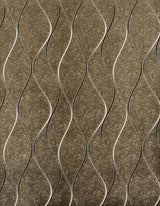 Wallpaper Wavy Stripe Wallpaper // Tan Metallic