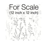 Wallpaper Wildflower Sprigs Wallpaper // Black & White