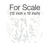 Wallpaper Wildflower Sprigs Wallpaper // Blue & Green