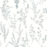 Wallpaper Wildflower Sprigs Wallpaper // Blue & Green