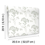 Wallpaper Wildflower Wallpaper // Green