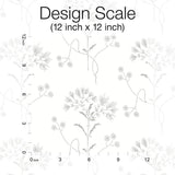 Wallpaper Wildflower Wallpaper // Grey