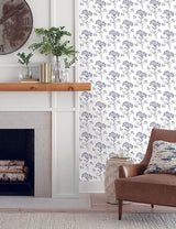 Wallpaper Wildflower Wallpaper // Navy