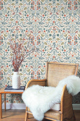 Wallpaper Wildwood Wallpaper // Beige & Coral