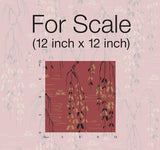 Wallpaper Willow Branches Wallpaper // Red & Black