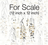 Wallpaper Willow Branches Wallpaper // White & Black