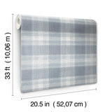 Wallpaper Woven Buffalo Check Wallpaper // Blue