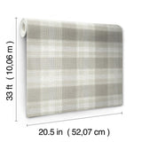 Wallpaper Woven Buffalo Check Wallpaper // Linen