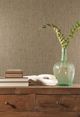 Wallpaper Woven Crosshatch Ramie Grasscloth Wallpaper // Beige