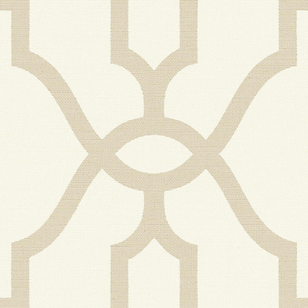 Wallpaper Woven Trellis Wallpaper // Beige 