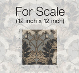 Wallpaper Yarrow Nouveau Wallpaper // Charcoal & Gold