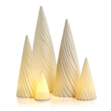 Holiday Decorative Objects White Spiral Porcelain LED Tree // 3 Sizes