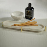 Holiday Kitchen, Tabletop & Serveware Palomar Marble Tray Gold Stand // 2 Sizes