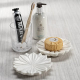 Decorative Storage Lotus Marble Dish // White