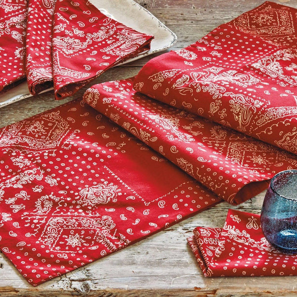 Cloth Napkins Bandana Napkin // Set of 4 - Red
