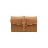 Genuine leather mini clutch bag, Made in Italy, art. 112592: Jeans